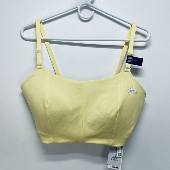 Adidas Sport Bra Size 1XL Women’s Light Support Training Almost Yelow New - Picture 2 of 12